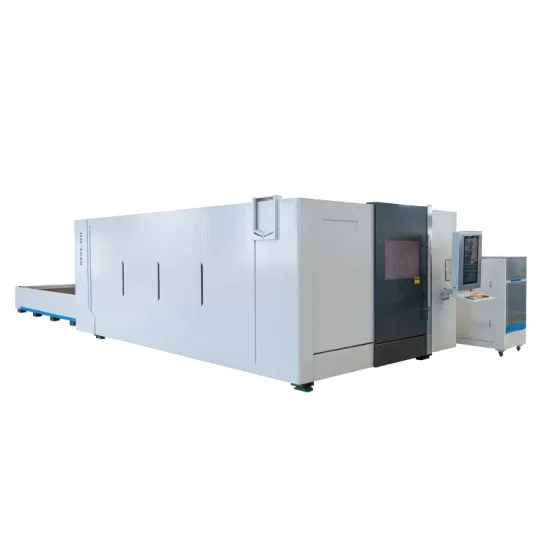 Máquina de corte a laser de fibra CNC 1530 com mesa de troca